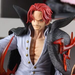 Figurine collectible du moment iconique entre Luffy et Shanks, passage du chapeau de paille, 51 cm de hauteur