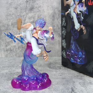 Figurine Luffy Gear 5 Nika LED 20 cm PVC One Piece effets lumineux
