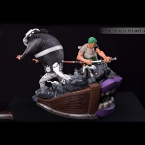 Figurine résine représentant l'affrontement entre Zoro et Kuma, 40 cm, pièce de collection One Piece
