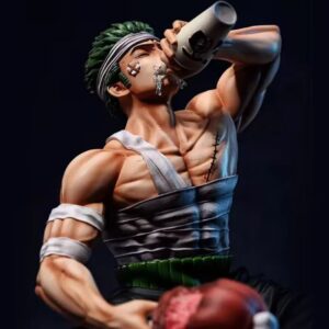 Figurine Roronoa Zoro en repos avec saké, figurine One Piece 15 cm