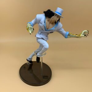 Figurine Rob Lucci CP0 16cm avec costume blanc et motifs léopard