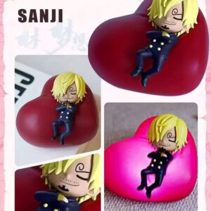 Figurine Sanji dormeur paisible sur cousin LED lumineux