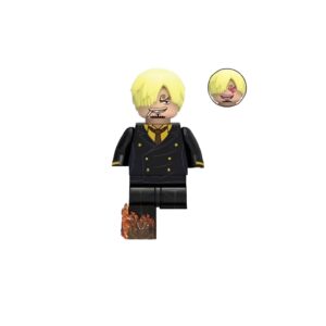 Figurine Sanji le cuisinier des Mugiwara, avec sa coiffure blonde emblématique et son costume élégant de l'univers One Piece