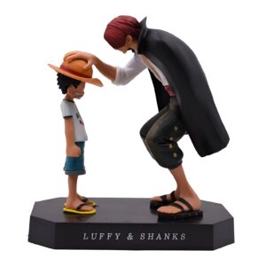 Figurine 15cm Shanks et Luffy transmettant chapeau de paille