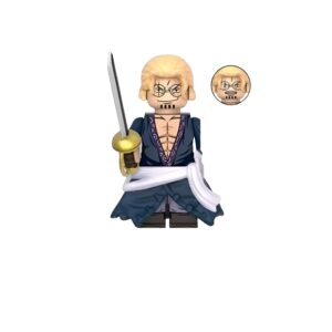 Figurine Silvers Rayleigh Lego mentor de Luffy avec cicatrice caractéristique