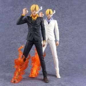Figurine Vinsmoke Sanji 27 cm PVC costume noir ou blanc One Piece