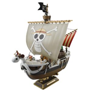 Maquette du navire Vogue Merry, premier bateau emblématique des Mugiwara, figurine de collection One Piece