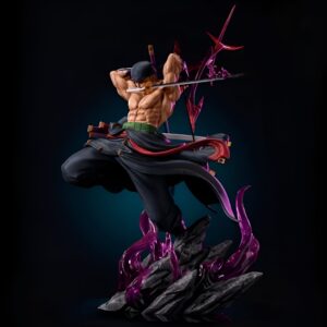 Figurine Zoro épéiste 24 cm trois sabres posture concentrée