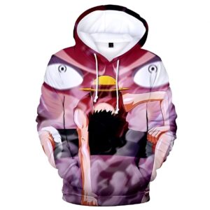 Hoodie Luffy Gear Second impression 3D One Piece