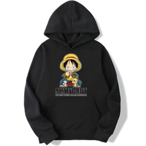 Hoodie Monkey D. Luffy One Piece en coton polyester, impression digitale 3D