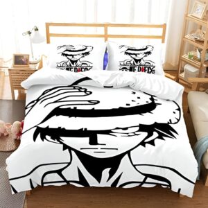 Housse de couette Monkey D. Luffy design anime One Piece coloré