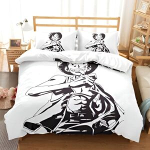 Housse de couette Luffy polyester motif manga One Piece