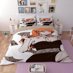 Housse de couette One Piece Nami navigatrice cartographe design