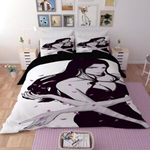 Housse de couette Nico Robin One Piece, design coton-polyester avec illustration de l'archéologue des Mugiwara