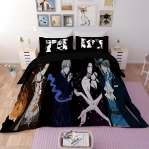 Housse de couette Ace et Sabo frères d'armes One Piece 2 taies incluses