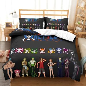 Housse de couette équipage Mugiwara One Piece complète 2 taies