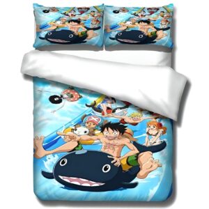 Housse de couette One Piece Vacances avec équipage Chapeaux Paille