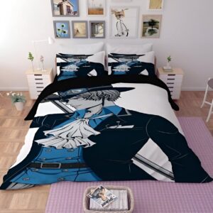 Housse de couette Sabo One Piece, design polycoton avec illustration du travaillé et frère de Luffy