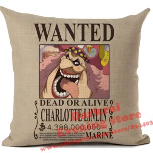 Housse de coussin 45x45cm avis de recherche Charlotte Linlin Big Mom One Piece