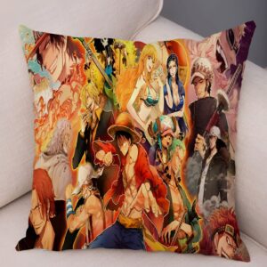 Housse coussin One Piece équipage Chapeau de Paille polyester 45x45