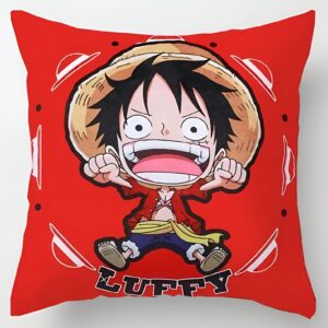 Housse de coussin Luffy style tendance One Piece 45x45 cm