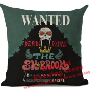 Housse de coussin Brook avec portrait recherché One Piece
