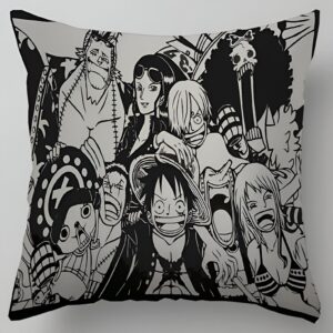 Housse coussin équipage Luffy 45x45cm One Piece