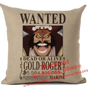 Housse de coussin Gold Roger Avis de Recherche One Piece polyester 45x45 cm