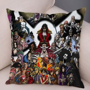 Housse de coussin One Piece avec galerie de personnages