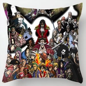 Housse de coussin réunissant tous les personnages majeurs de l'équipage des Pirates au Chapeau de Paille