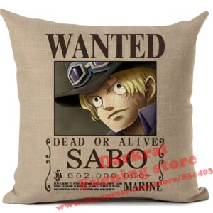 Housse de coussin Sabo Avis de Recherche One Piece polyester 45x45 cm