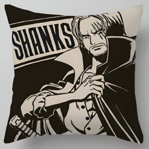 Housse de coussin Shanks Red Hair Pirates One Piece polyester