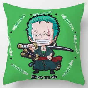 Housse coussin Roronoa Zoro kawaii sabreur One Piece polyester