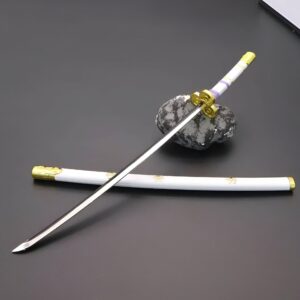 Reproduction katana Wado Ichimonji Zoro lame blanche metal 26 cm One Piece