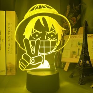 Lampe LED Luffy sourire acrylique One Piece