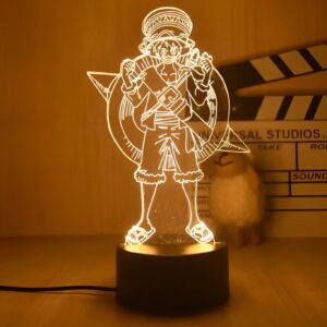 Lampe 3D Luffy bouclier Mugiwara veilleuse 18 cm One Piece