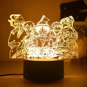 Lampe 3D Mugiwara medley équipage veilleuse 18 cm One Piece