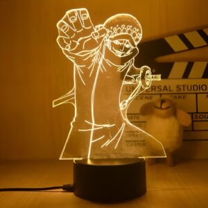 Lampe 3D Trafalgar Law Heart Pirates veilleuse 18 cm One Piece