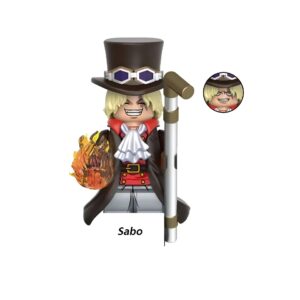 Mini figurine blocs construction Sabo chapeau haut-de-forme Armée Travaillé One Piece