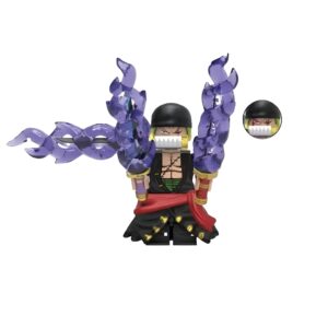 Mini figurine Zoro Santoryu technique trois sabres posture dynamique