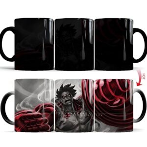 Mug thermoréactif Kong Gun Luffy attaque puissante capitaine Mugiwara illustration Gear 4