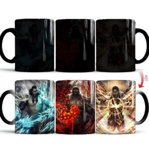 Mug thermoréactif One Piece Amiraux, révélation chaleur d'Akainu, Kuzan et Kizaru de la Marine
