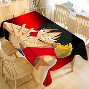 Nappe de table One Piece motif Luffy avec Chapeau de Paille en tissu Oxford