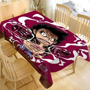 Nappe table Luffy Gear 4 chibi manga 140x180 cm motif stylisé One Piece Oxford