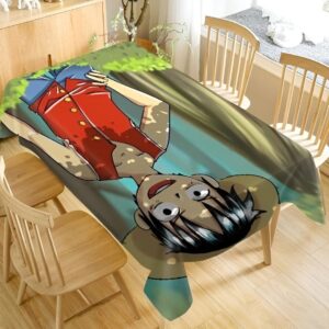 Nappe 140x180 cm à motif Monkey D. Luffy et l'équipage Mugiwara du manga One Piece