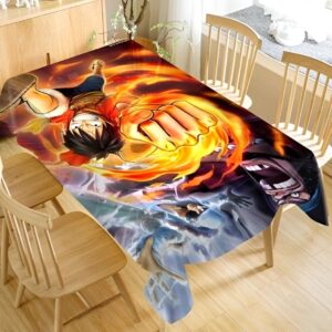 Nappe One Piece scène de bataille entre Luffy et Blackbeard, design manga pirate