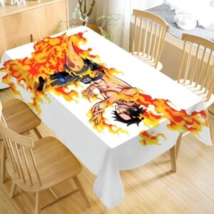Nappe table 140x180cm design Portgas D. Ace Fruit Démon Mera Mera One Piece