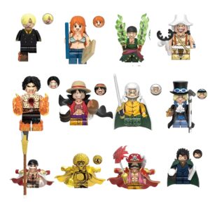 Pack 12 mini figurines Lego One Piece personnages équipage Pirates Mugiwara
