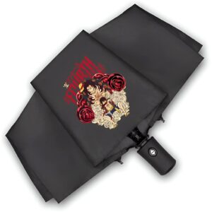 Parapluie motif Luffy Gear 4 coloris noir et blanc polyester One Piece