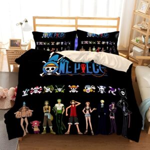 Parure de lit One Piece aux couleurs et personnages de l'équipage Mugiwara